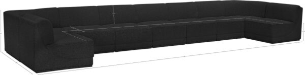 Ollie 218" Boucle Fabric Upholstered 9pc. Modular Sectional