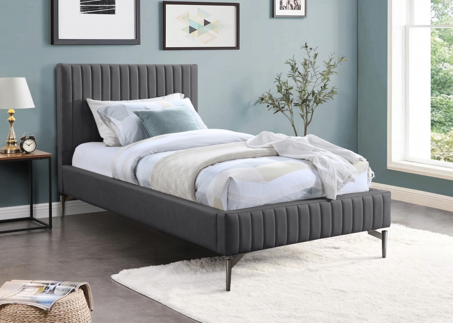 Gallo Vegan Leather Upholstered Twin Bed