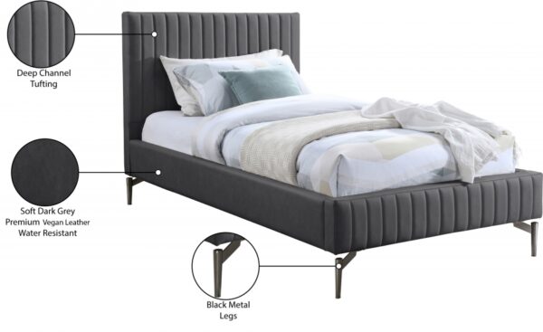 Gallo Vegan Leather Upholstered Twin Bed