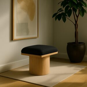 Pavilion Boucle Fabric Upholstered Stool