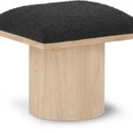 Pavilion Boucle Fabric Upholstered Stool