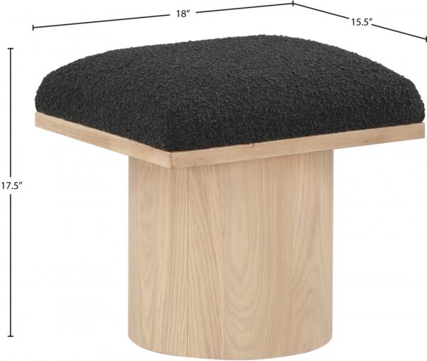 Pavilion Boucle Fabric Upholstered Stool