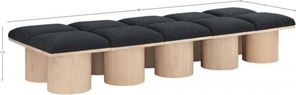 Pavilion Boucle Fabric Upholstered 10pc. Modular Bench