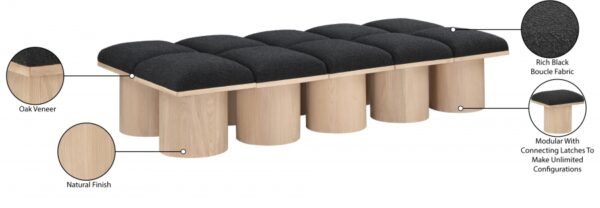 Pavilion Boucle Fabric Upholstered 10pc. Modular Bench