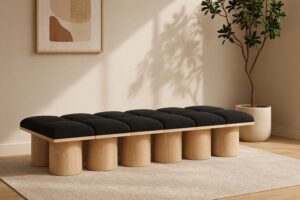 Pavilion Boucle Fabric Upholstered 12pc. Modular Bench
