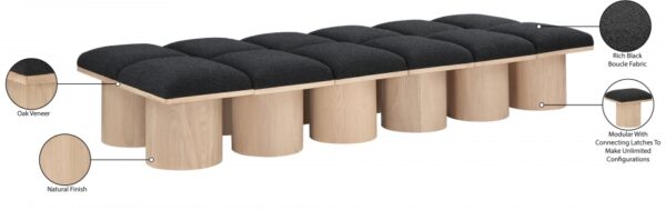 Pavilion Boucle Fabric Upholstered 12pc. Modular Bench