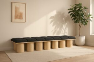 Pavilion Boucle Fabric Upholstered 14pc. Modular Bench