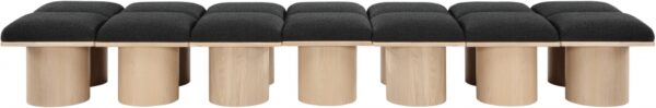 Pavilion Boucle Fabric Upholstered 14pc. Modular Bench
