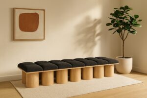 Pavilion Boucle Fabric Upholstered 14pc. Modular Bench