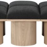 Pavilion Boucle Fabric Upholstered 14pc. Modular Bench