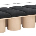 Pavilion Boucle Fabric Upholstered 14pc. Modular Bench