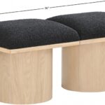 Pavilion Boucle Fabric Upholstered 2pc. Modular Bench