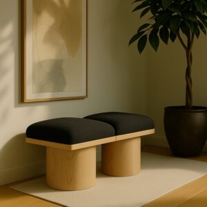 Pavilion Boucle Fabric Upholstered 2pc. Modular Bench