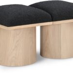 Pavilion Boucle Fabric Upholstered 2pc. Modular Bench