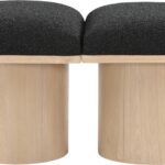 Pavilion Boucle Fabric Upholstered 2pc. Modular Bench