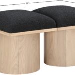 Pavilion Boucle Fabric Upholstered 2pc. Modular Bench