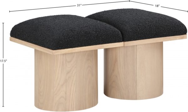 Pavilion Boucle Fabric Upholstered 2pc. Modular Bench