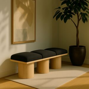 Pavilion Boucle Fabric Upholstered 3pc. Modular Bench