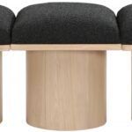 Pavilion Boucle Fabric Upholstered 3pc. Modular Bench