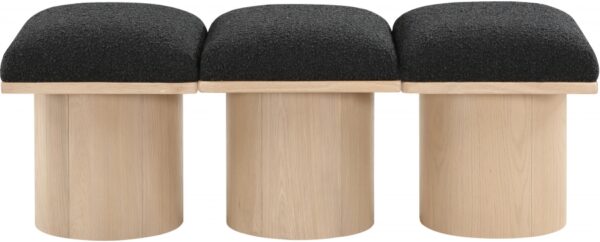 Pavilion Boucle Fabric Upholstered 3pc. Modular Bench