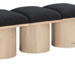 Pavilion Boucle Fabric Upholstered 3pc. Modular Bench
