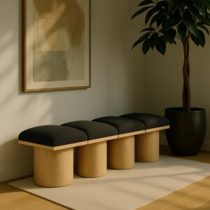 Pavilion Boucle Fabric Upholstered 4pc. Modular Bench