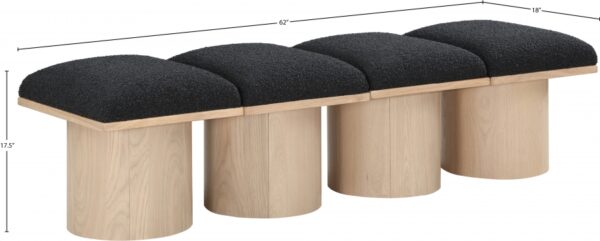 Pavilion Boucle Fabric Upholstered 4pc. Modular Bench