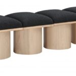 Pavilion Boucle Fabric Upholstered 4pc. Modular Bench
