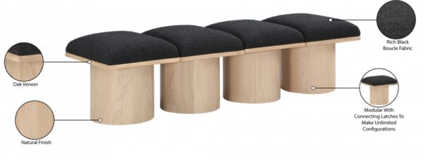 Pavilion Boucle Fabric Upholstered 4pc. Modular Bench