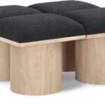 Pavilion Boucle Fabric Upholstered 4pc. Modular Bench