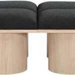 Pavilion Boucle Fabric Upholstered 4pc. Modular Bench