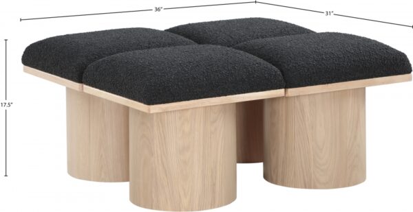 Pavilion Boucle Fabric Upholstered 4pc. Modular Bench
