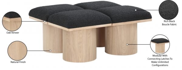 Pavilion Boucle Fabric Upholstered 4pc. Modular Bench