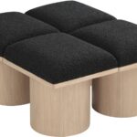 Pavilion Boucle Fabric Upholstered 4pc. Modular Bench