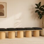 Pavilion Boucle Fabric Upholstered 5pc. Modular Bench