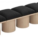 Pavilion Boucle Fabric Upholstered 5pc. Modular Bench