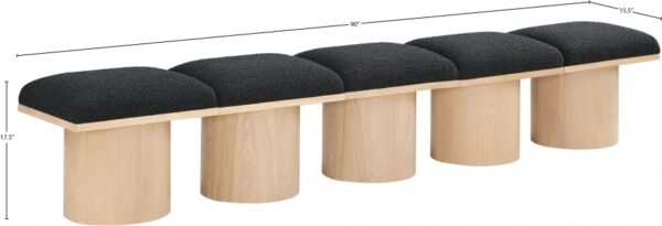 Pavilion Boucle Fabric Upholstered 5pc. Modular Bench