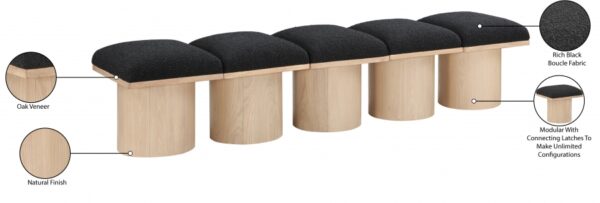 Pavilion Boucle Fabric Upholstered 5pc. Modular Bench