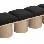 Pavilion Boucle Fabric Upholstered 6pc. Modular Bench
