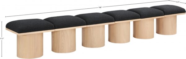 Pavilion Boucle Fabric Upholstered 6pc. Modular Bench