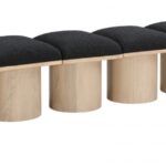 Pavilion Boucle Fabric Upholstered 6pc. Modular Bench