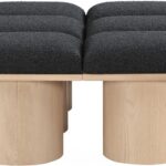 Pavilion Boucle Fabric Upholstered 6pc. Modular Bench