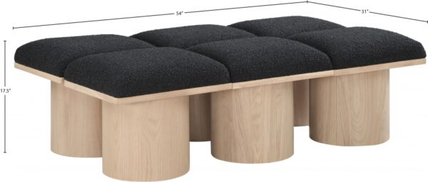 Pavilion Boucle Fabric Upholstered 6pc. Modular Bench