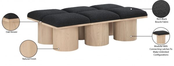 Pavilion Boucle Fabric Upholstered 6pc. Modular Bench