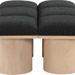 Pavilion Boucle Fabric Upholstered 6pc. Modular Bench