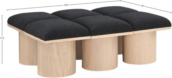 Pavilion Boucle Fabric Upholstered 6pc. Modular Bench