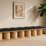 Pavilion Boucle Fabric Upholstered 7pc. Modular Bench