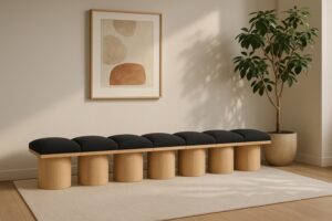 Pavilion Boucle Fabric Upholstered 7pc. Modular Bench