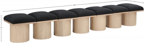 Pavilion Boucle Fabric Upholstered 7pc. Modular Bench