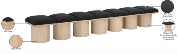 Pavilion Boucle Fabric Upholstered 7pc. Modular Bench